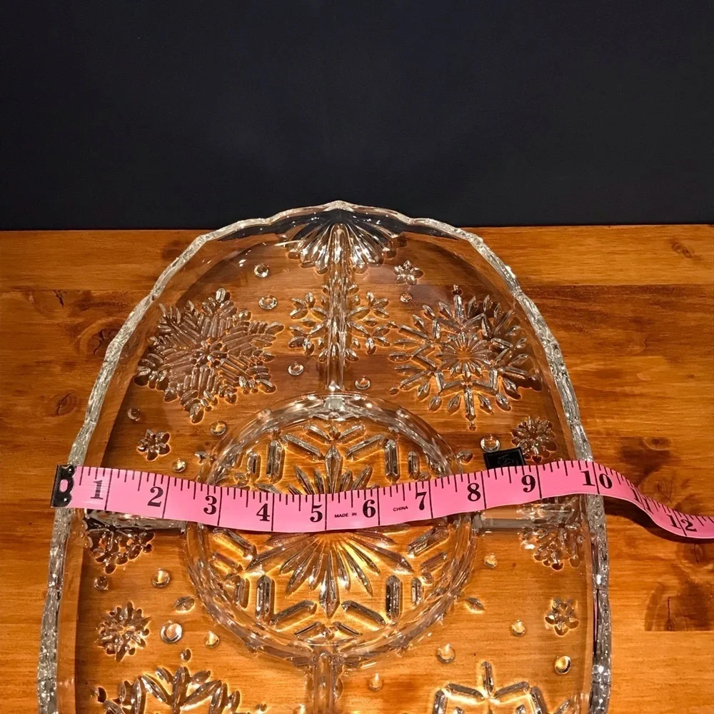 Mikasa Crystal Divided Holiday Platter